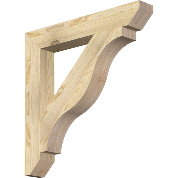 Ekena Millwork Funston Slat Rough Sawn Bracket, Douglas Fir, 4"W x 28"D x 28"H BKT04X28X28FST06RDF - main